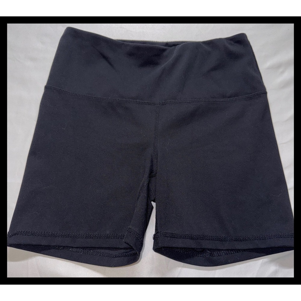 Yogalicious Lux Biker Shorts Womens Small Black High Waist Athletic Yoga Gym